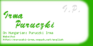 irma puruczki business card